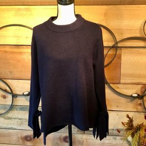 Coco + Carmen Bell Sleeve Navy Sweater